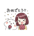 ゆるかわ白ハムスター しらたきちゃん（個別スタンプ：32）