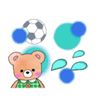 大人可愛いサッカー敬語ふんわりくまたん（個別スタンプ：19）