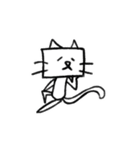 Happy 四角い猫（個別スタンプ：5）