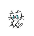 Happy 四角い猫（個別スタンプ：8）