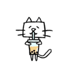 Happy 四角い猫（個別スタンプ：10）