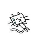 Happy 四角い猫（個別スタンプ：14）