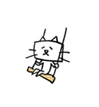 Happy 四角い猫（個別スタンプ：19）