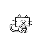 Happy 四角い猫（個別スタンプ：30）