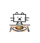 Happy 四角い猫（個別スタンプ：34）