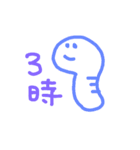 カラフルへび時計（個別スタンプ：3）