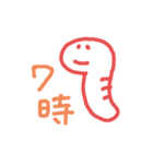 カラフルへび時計（個別スタンプ：7）
