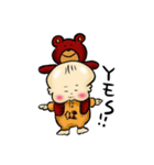 赤ちゃんとクマ 時々ビーグル（個別スタンプ：14）