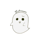 ちっともこわくないおばけくん（個別スタンプ：3）