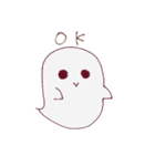ちっともこわくないおばけくん（個別スタンプ：23）