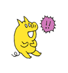 陽気な黄色いブタさん（個別スタンプ：9）