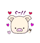 ぷぅちり 桃ver.（個別スタンプ：3）