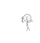 体が棒（個別スタンプ：3）