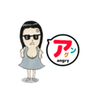 ごあいさつグラサンガール（個別スタンプ：14）