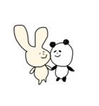 ゆるゆるパンダとうさぎ（個別スタンプ：38）