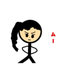 棒人間スタンプ(女の子)（個別スタンプ：7）