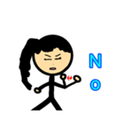 棒人間スタンプ(女の子)（個別スタンプ：10）