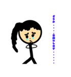 棒人間スタンプ(女の子)（個別スタンプ：12）