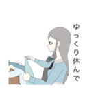 忙しい人と休んで欲しい人（個別スタンプ：16）