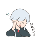 銀髪ゆる男子とコーギー（個別スタンプ：3）