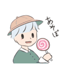 銀髪ゆる男子とコーギー（個別スタンプ：11）