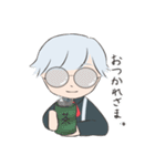 銀髪ゆる男子とコーギー（個別スタンプ：22）