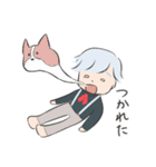 銀髪ゆる男子とコーギー（個別スタンプ：33）