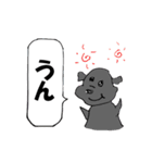 シロとクロ 日常会話スタンプ（個別スタンプ：21）