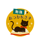 感謝✿レトロな黒猫ちゃんと白猫ちゃん3（個別スタンプ：11）