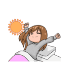 ポニテ女子のスタンプ（個別スタンプ：1）
