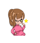 ポニテ女子のスタンプ（個別スタンプ：10）