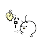 まっしろちゃんとひよこ（個別スタンプ：9）