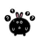キュートアクションくろまるうさぎ（個別スタンプ：15）