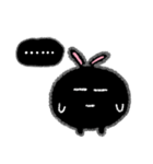 キュートアクションくろまるうさぎ（個別スタンプ：17）