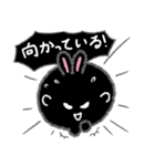 キュートアクションくろまるうさぎ（個別スタンプ：27）