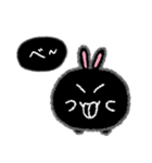 キュートアクションくろまるうさぎ（個別スタンプ：37）