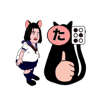 女子高生と学ぶ指文字・点字1（個別スタンプ：4）