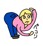 VネックロンT（個別スタンプ：9）