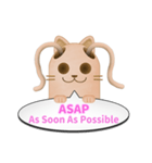 ツインテール はにわねこ English ver.（個別スタンプ：3）