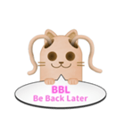 ツインテール はにわねこ English ver.（個別スタンプ：5）