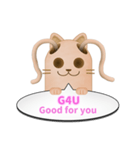 ツインテール はにわねこ English ver.（個別スタンプ：14）