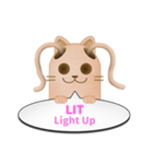 ツインテール はにわねこ English ver.（個別スタンプ：24）