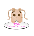 ツインテール はにわねこ English ver.（個別スタンプ：37）