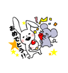 ねずみどんとうさぎどん2（個別スタンプ：1）