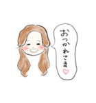 ほんわか女子の日常。（個別スタンプ：1）