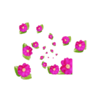 椿 冬の花 紅白アレンジ（個別スタンプ：2）