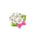 椿 冬の花 紅白アレンジ（個別スタンプ：5）