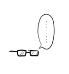 しゃべるメガネ本体3～四角メガネ編～（個別スタンプ：3）
