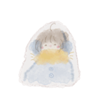 もふもふの子と（個別スタンプ：1）