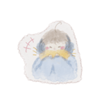 もふもふの子と（個別スタンプ：3）